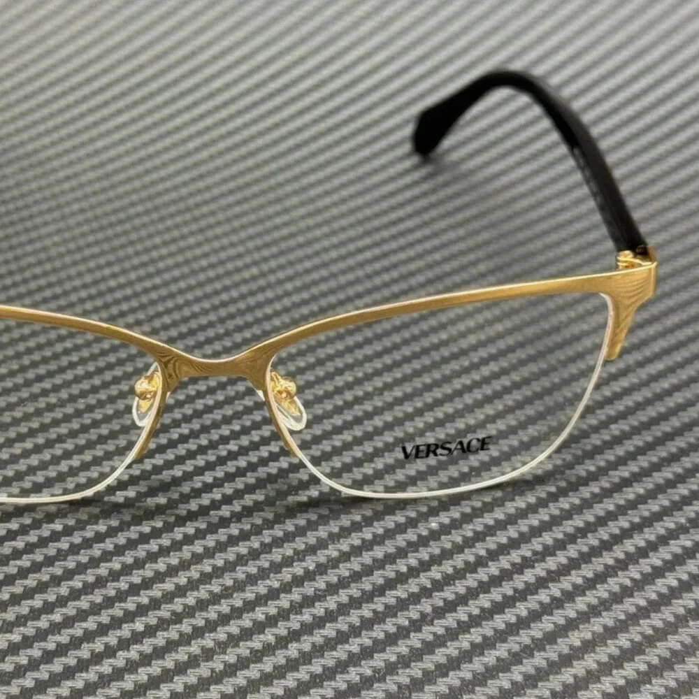 Versace Gold Black Men's 54 mm Eyeglasses